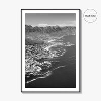 Cape Town Black and White Fine Art Photo Print, Coastal South Africa Poster