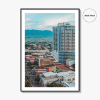 San Jose Costa Rica Fine Art Photo Print, Capital Street View, Mountains, Poster
