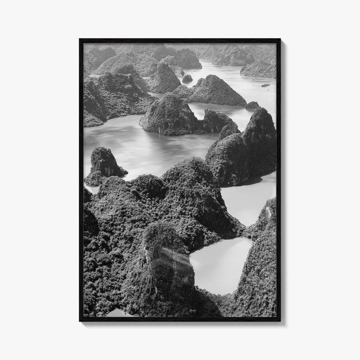 Ha Long Bay Black and White Fine Art Photo Print, Vietnam Poster
