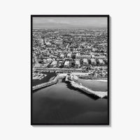 Redondo Beach Black and White Fine Art Photo Print, Los Angeles Pier, California Poster