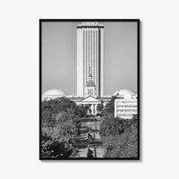 Tallahassee Black and White Fine Art Photo Print, Florida Capitol Buildings, Florida Poster