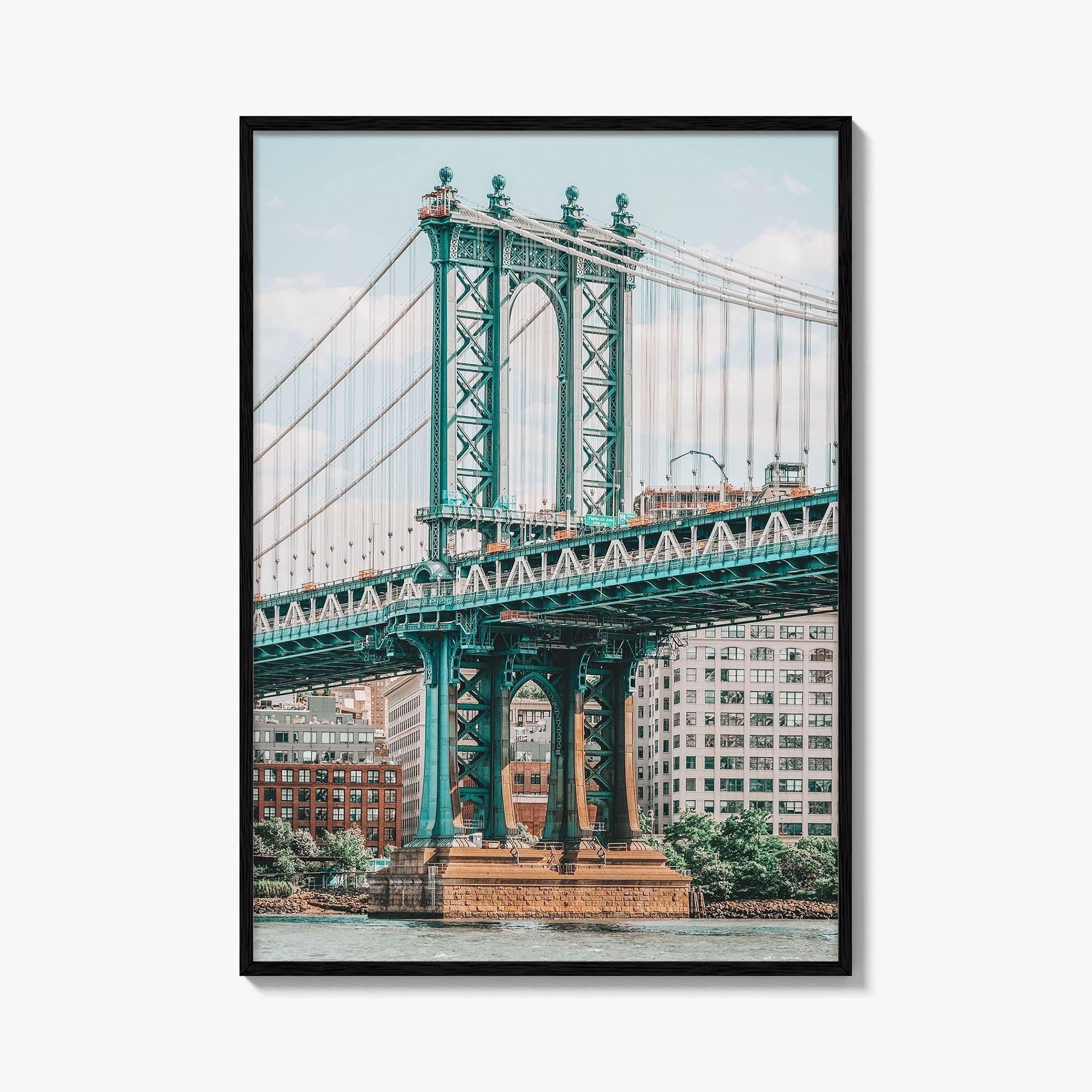 Manhattan Bridge Fine Art Photo Print, New York City NYC East River Poster