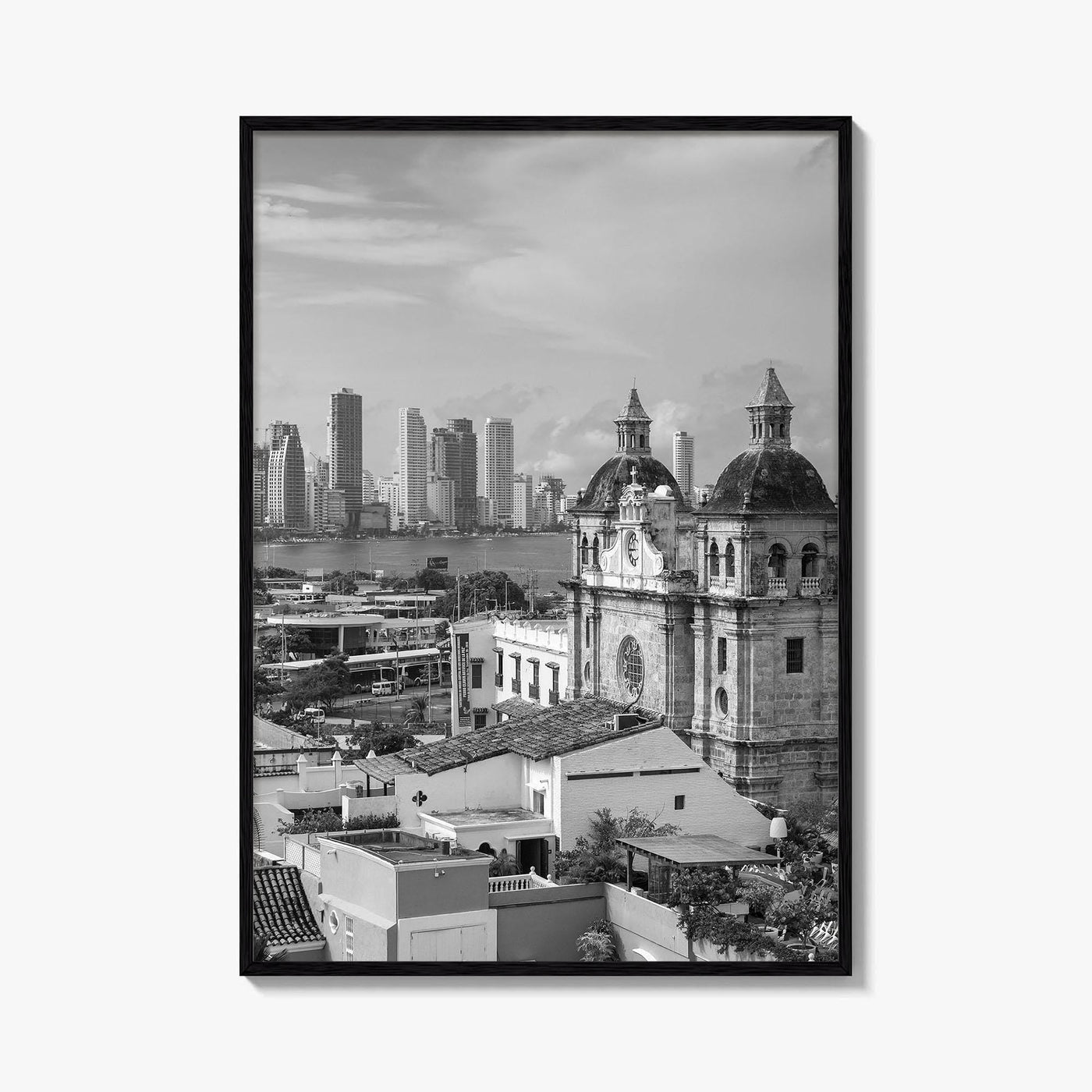 Cartagena de Indias Black and White Fine Art Photo Print, Colombia Wall Poster