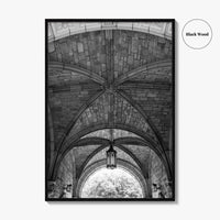 Ann Arbor Black and White Fine Art Photo Print, Law Quad, University Of Michigan