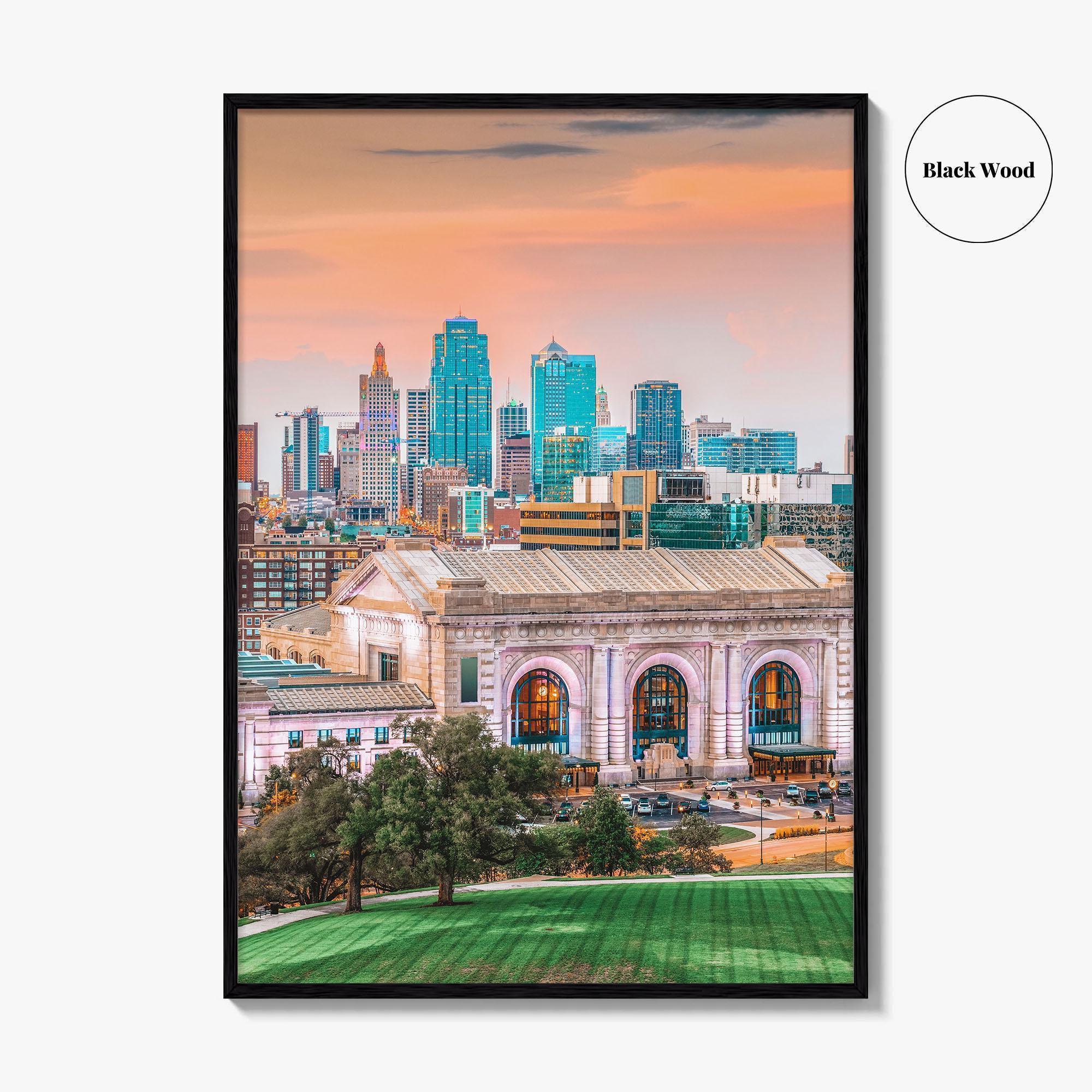 Kansas City Skyline Fine Art Photo Print, Union Station, Missouri, USA Wall Decor Poster