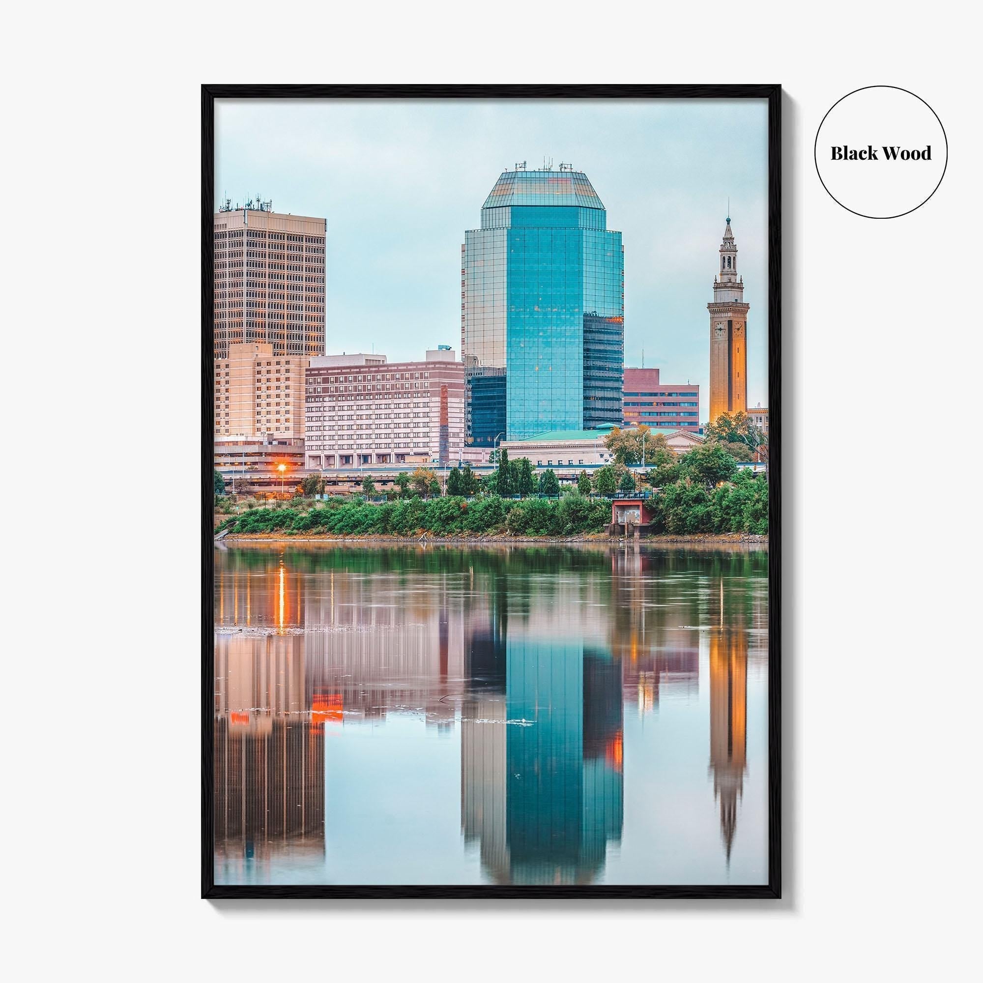 Springfield Massachusetts Skyline Fine Art Photo Print, Downtown, MA, USA, Wall Decor, Poster
