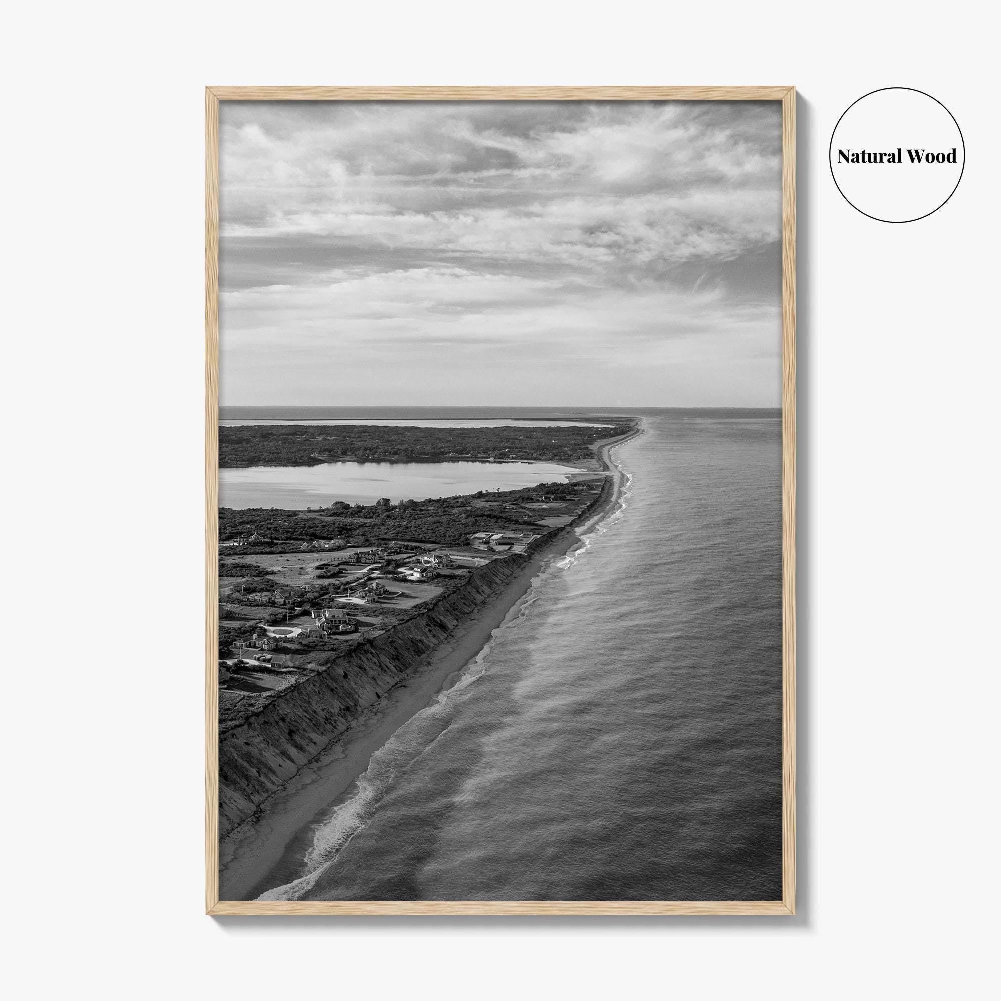 Nantucket Black and White Fine Art Photo Print, Massachusetts Lighthouse Coastline, USA Poster