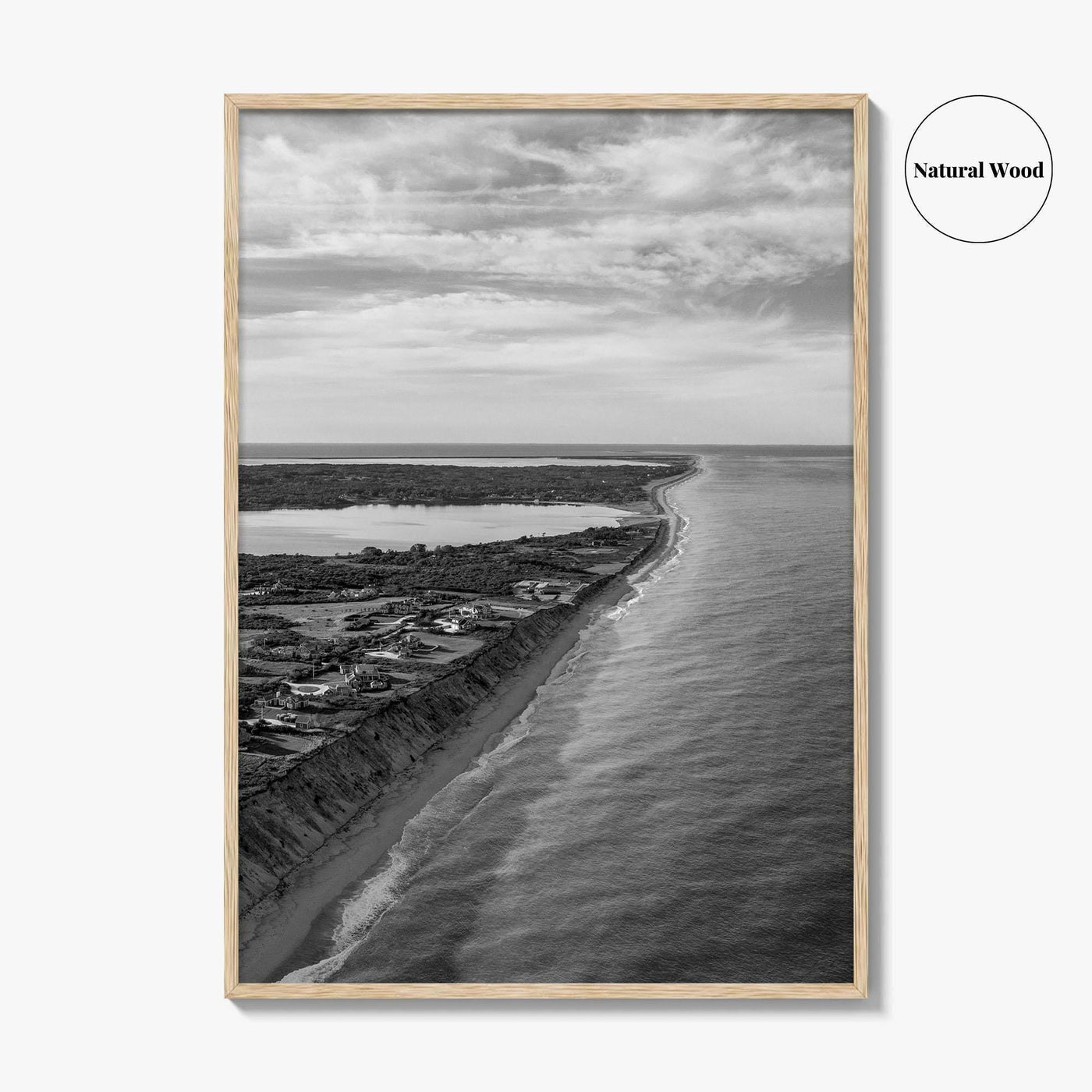 Nantucket Black and White Fine Art Photo Print, Massachusetts Lighthouse Coastline, USA Poster