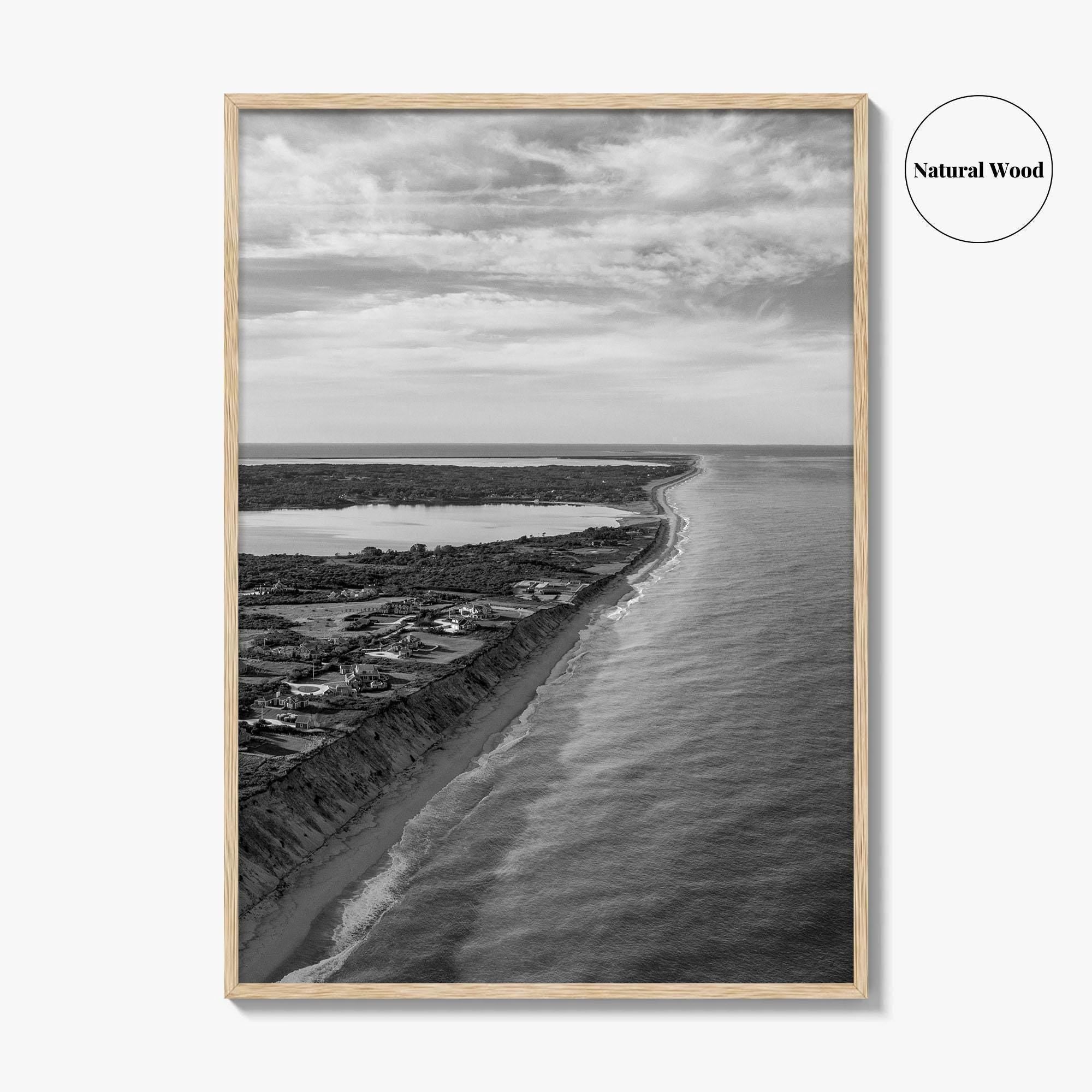 Nantucket Black and White Fine Art Photo Print, Massachusetts Lighthouse Coastline, USA Poster