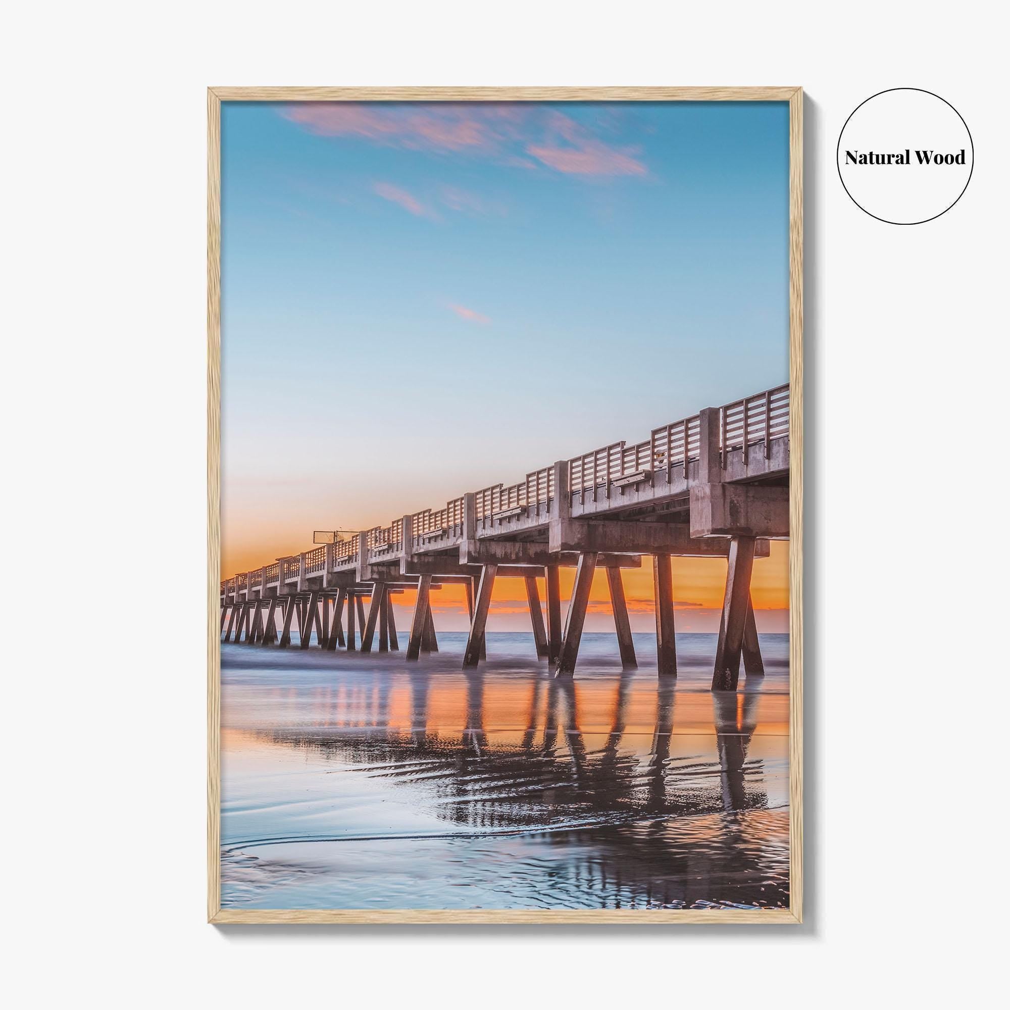 Jacksonville Beach Fine Art Photo Print, Jax Pier, Florida, USA, Wall Poster