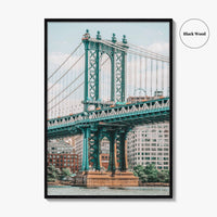 Manhattan Bridge Fine Art Photo Print, New York City NYC East River Poster