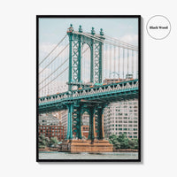 Manhattan Bridge Fine Art Photo Print, New York City NYC East River Poster