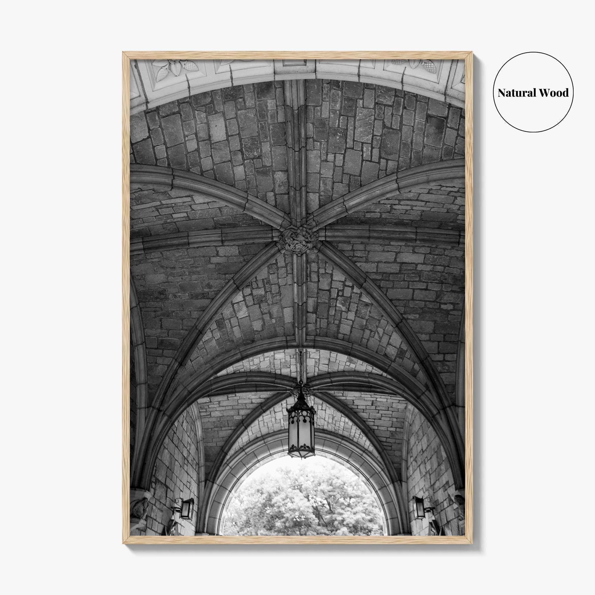 Ann Arbor Black and White Fine Art Photo Print, Law Quad, University Of Michigan