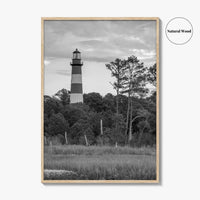 Chincoteague Black and White Fine Art Photo Print, Assateague Lighthouse, Virginia Poster