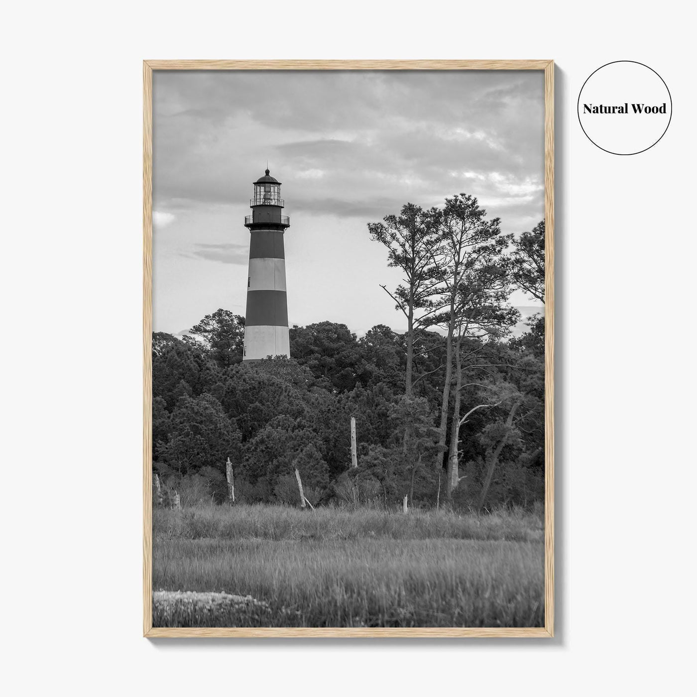 Chincoteague Black and White Fine Art Photo Print, Assateague Lighthouse, Virginia Poster