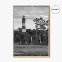 Chincoteague Black and White Fine Art Photo Print, Assateague Lighthouse, Virginia Poster