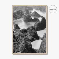 Ha Long Bay Black and White Fine Art Photo Print, Vietnam Poster