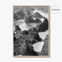Ha Long Bay Black and White Fine Art Photo Print, Vietnam Poster