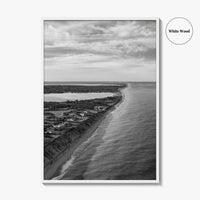 Nantucket Black and White Fine Art Photo Print, Massachusetts Lighthouse Coastline, USA Poster
