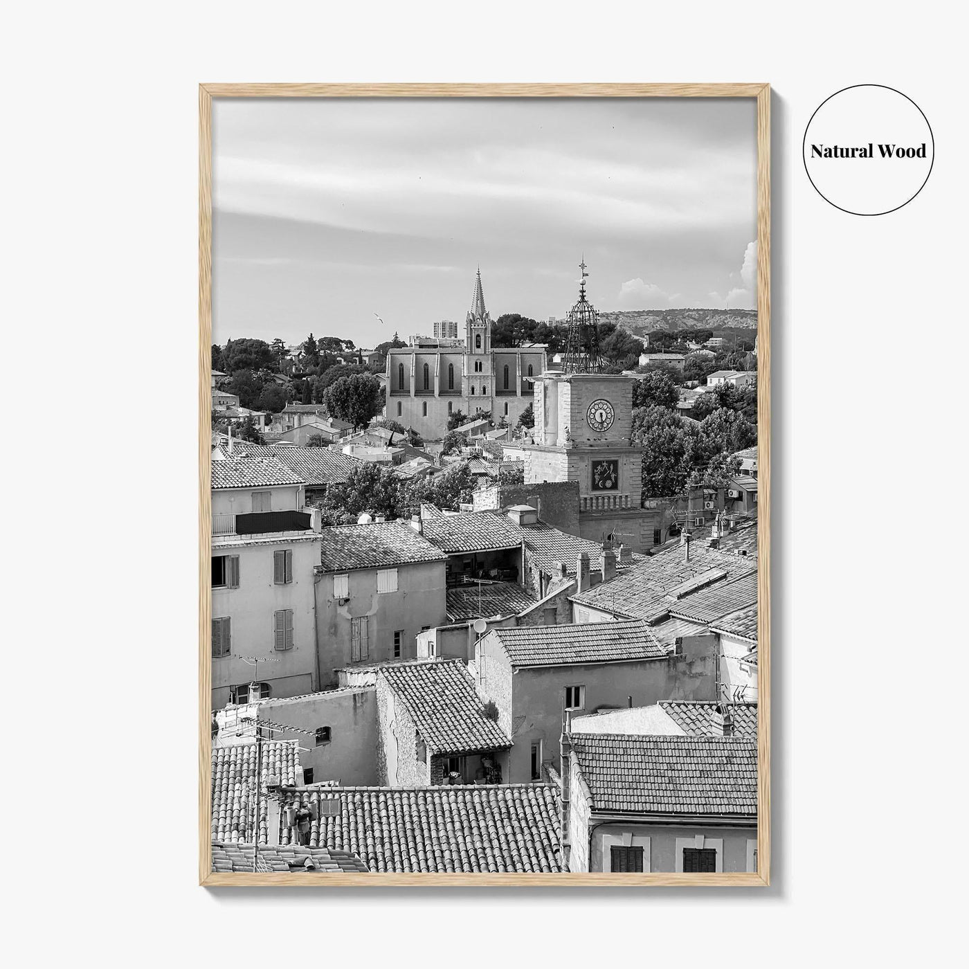 Salon de Provence Black and White Fine Art Photo Print, Tour de l'Horloge Poster