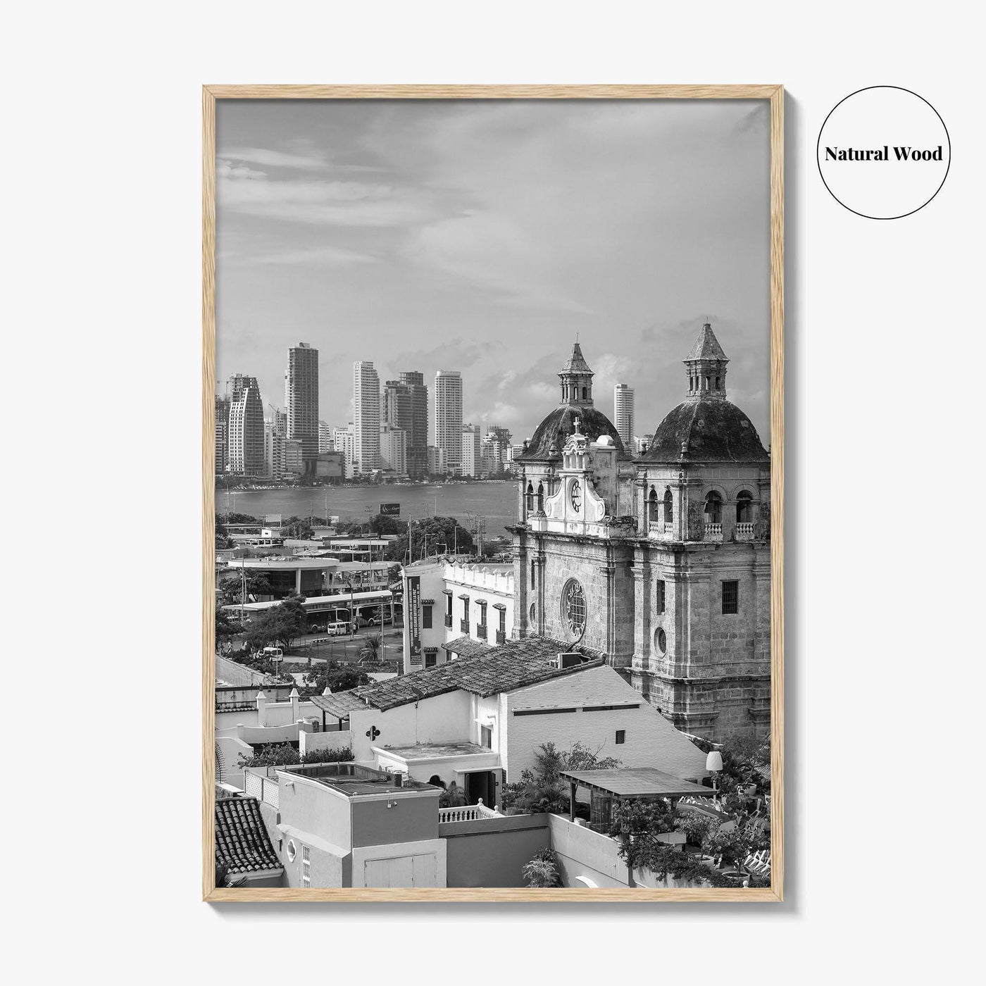 Cartagena de Indias Black and White Fine Art Photo Print, Colombia Wall Poster