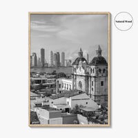 Cartagena de Indias Black and White Fine Art Photo Print, Colombia Wall Poster