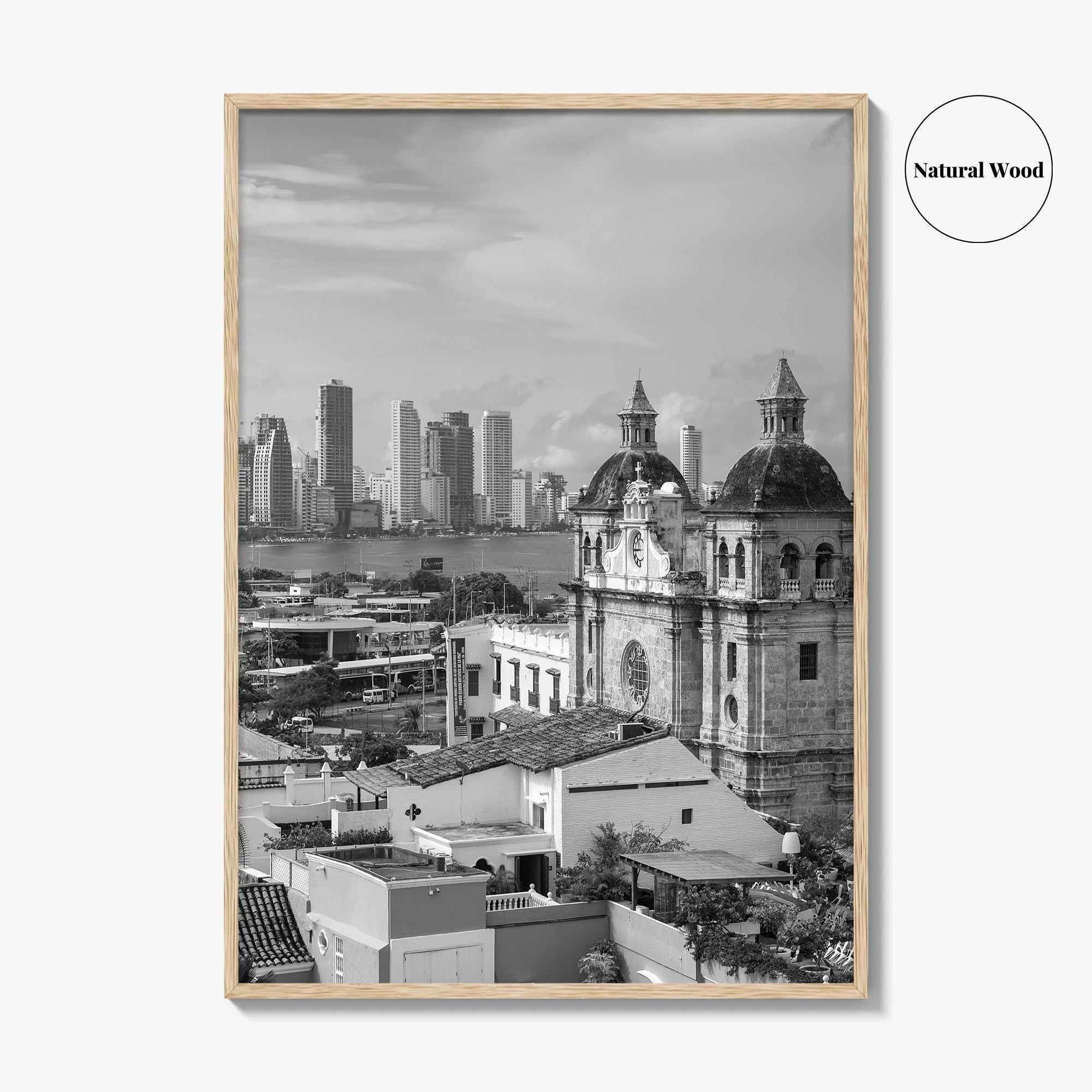 Cartagena de Indias Black and White Fine Art Photo Print, Colombia Wall Poster