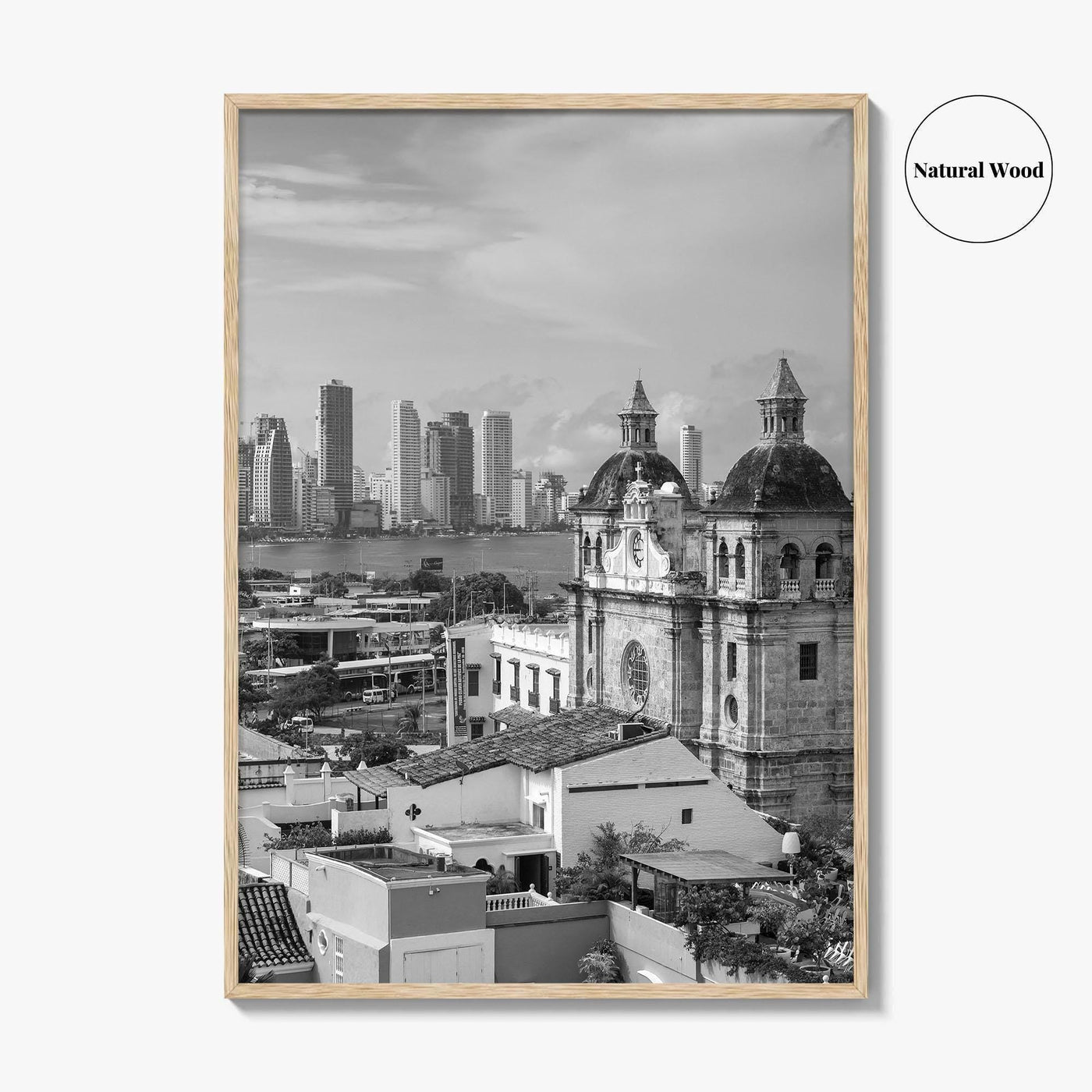 Cartagena de Indias Black and White Fine Art Photo Print, Colombia Wall Poster
