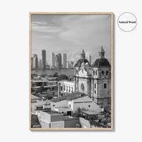 Cartagena de Indias Black and White Fine Art Photo Print, Colombia Wall Poster