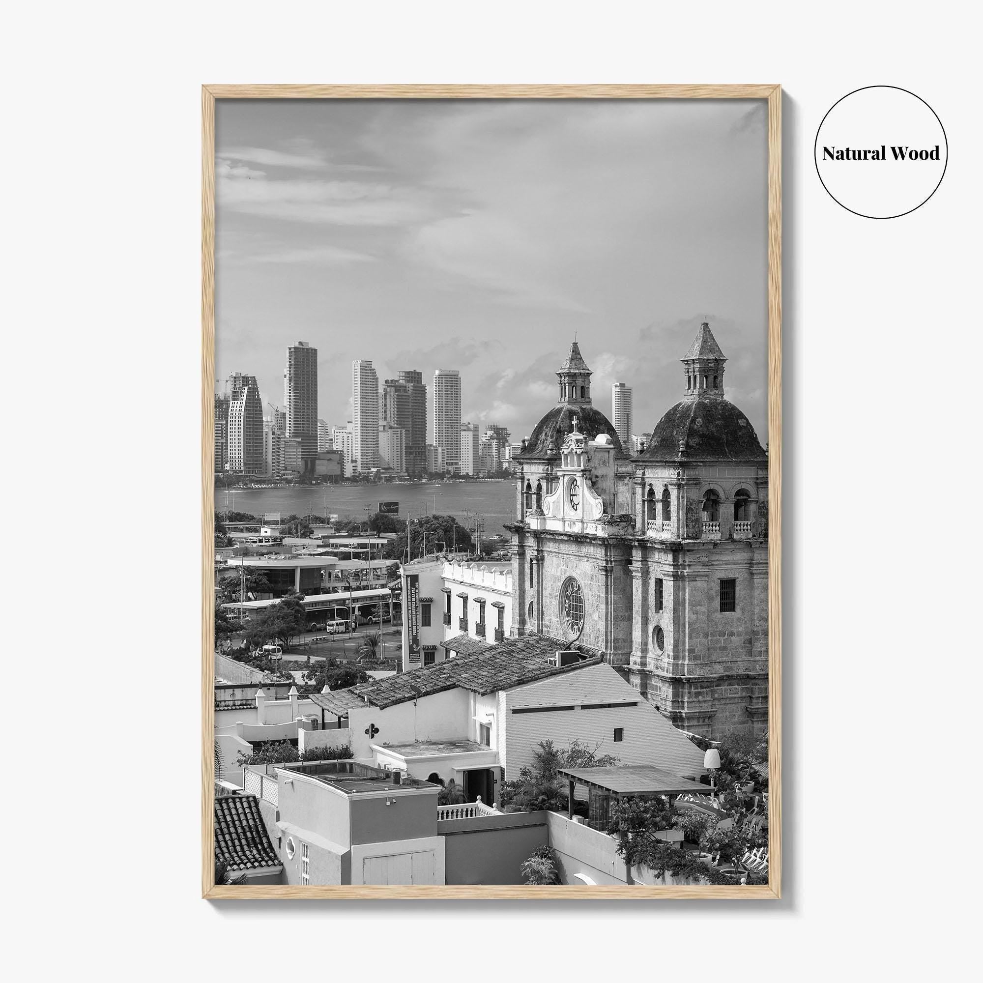 Cartagena de Indias Black and White Fine Art Photo Print, Colombia Wall Poster
