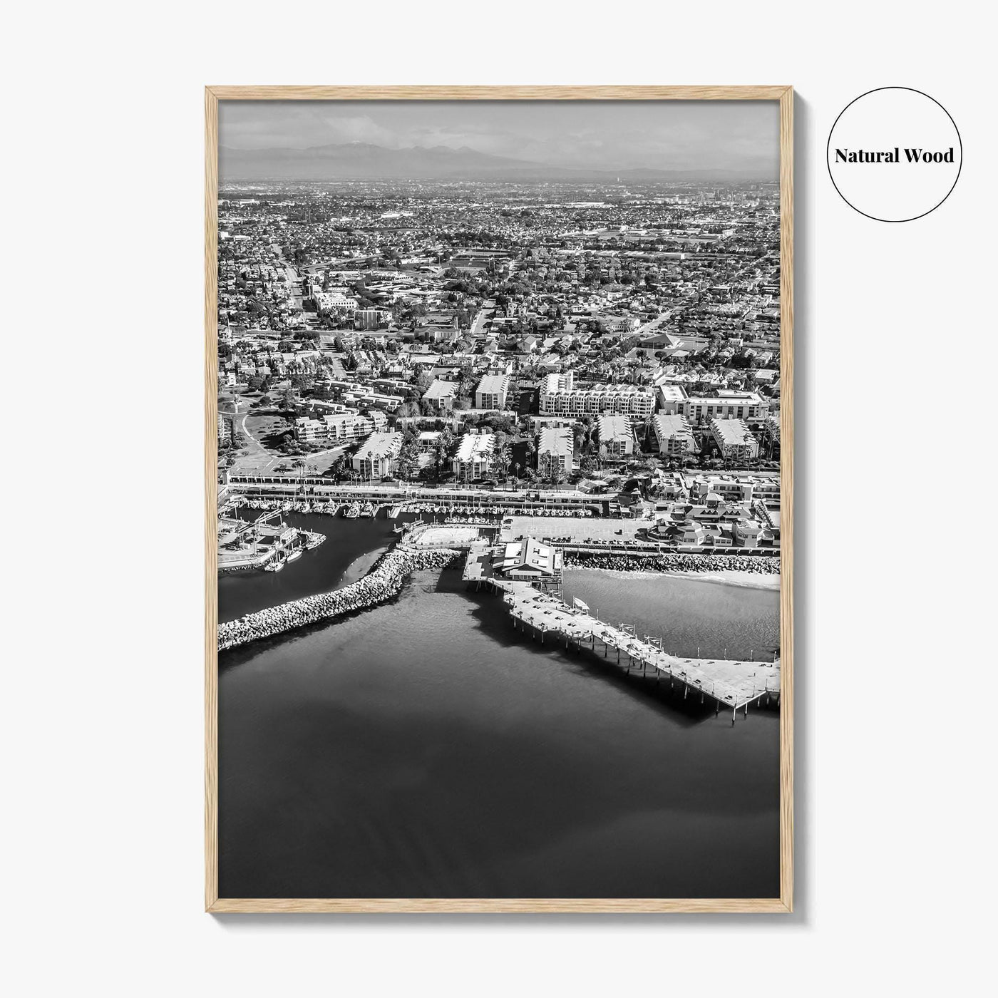 Redondo Beach Black and White Fine Art Photo Print, Los Angeles Pier, California Poster