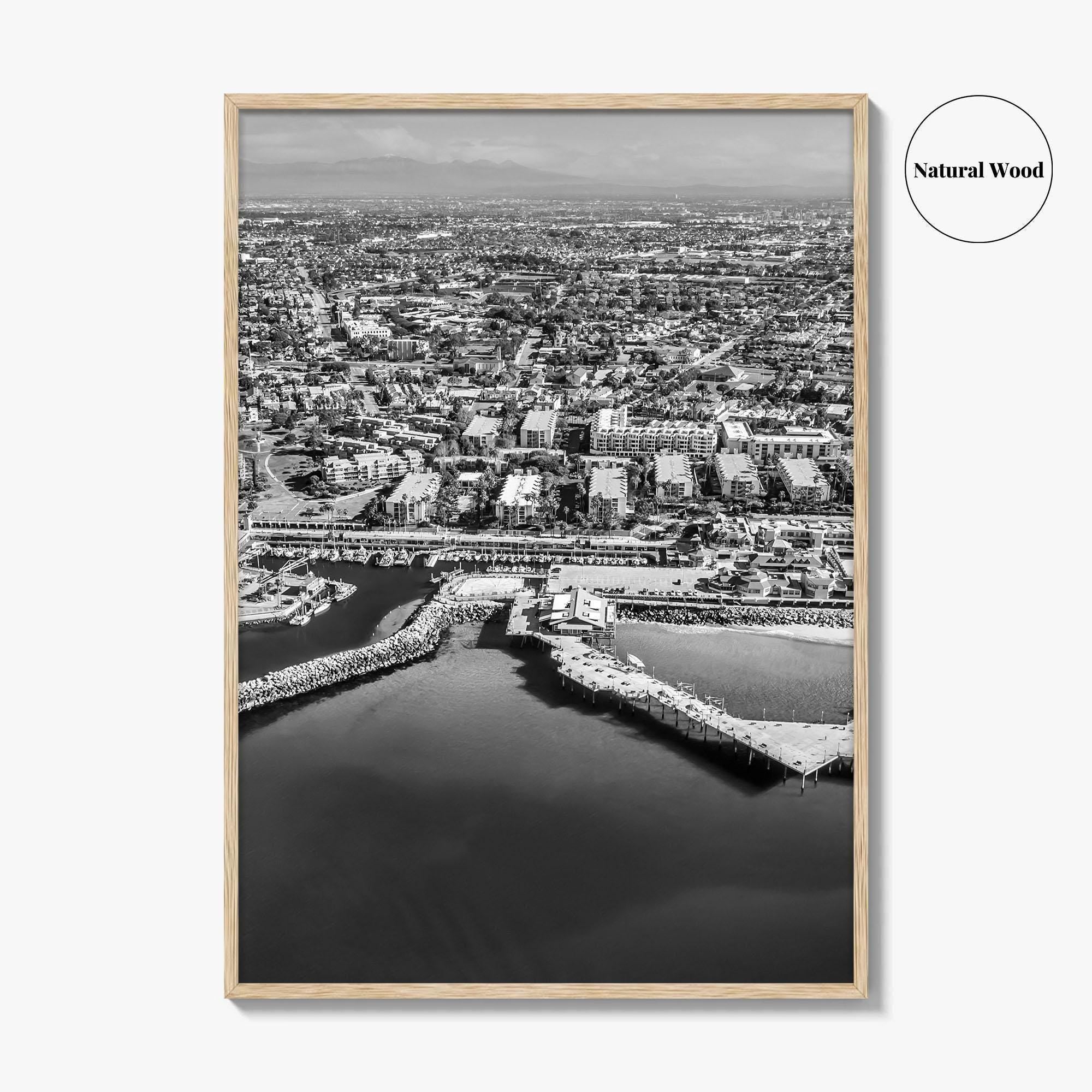 Redondo Beach Black and White Fine Art Photo Print, Los Angeles Pier, California Poster
