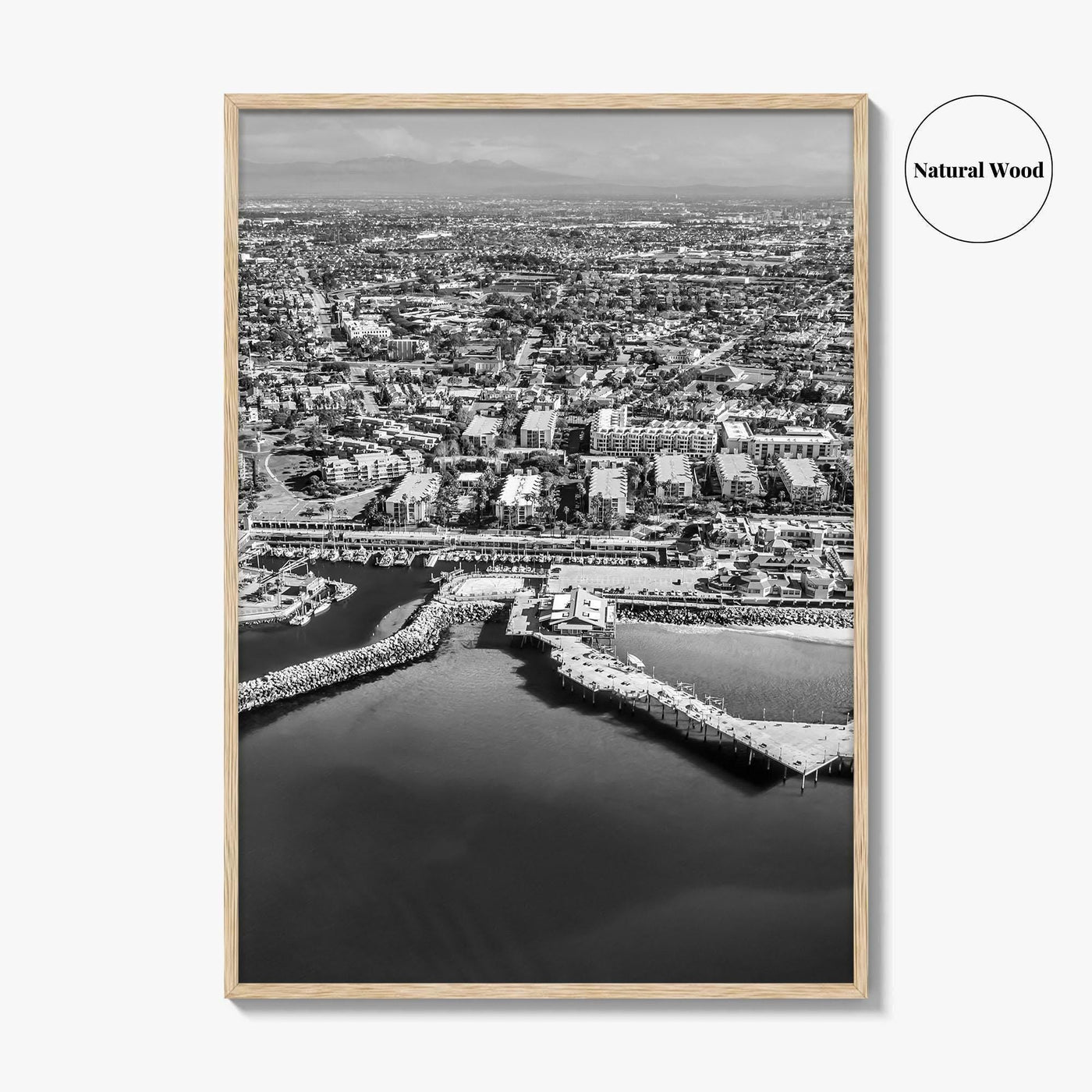 Redondo Beach Black and White Fine Art Photo Print, Los Angeles Pier, California Poster