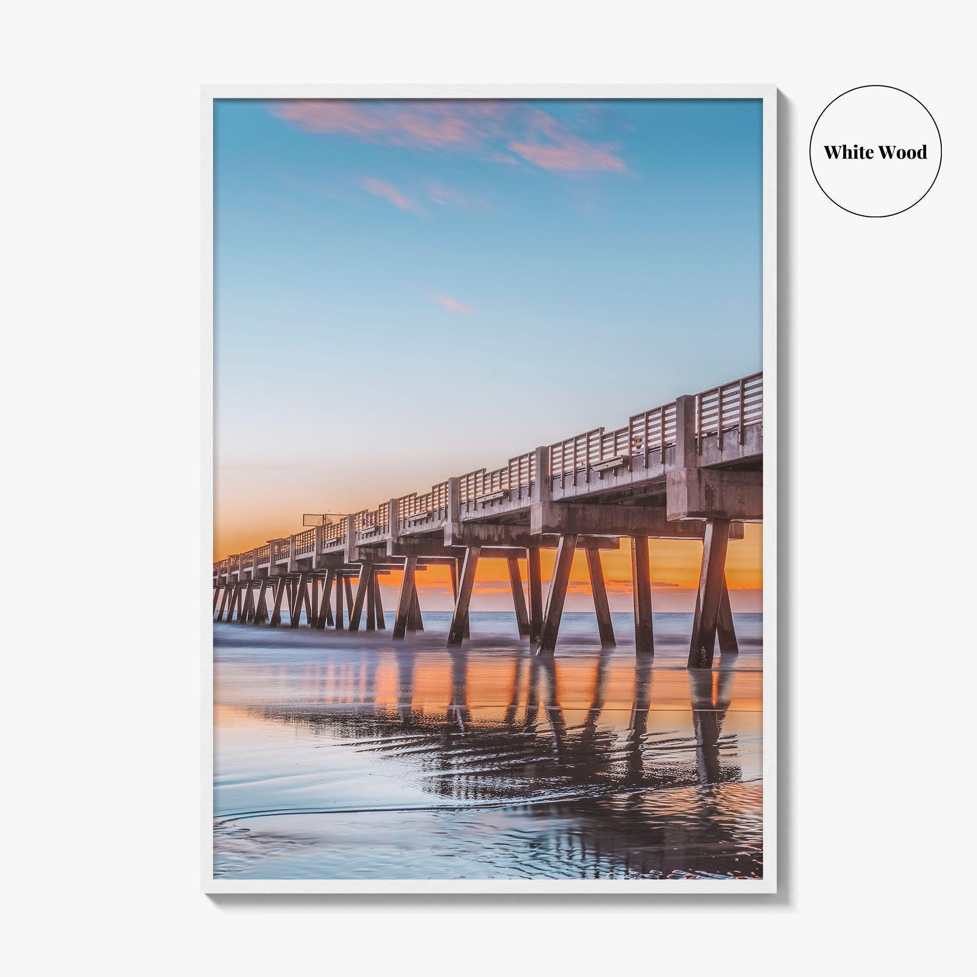 Jacksonville Beach Fine Art Photo Print, Jax Pier, Florida, USA, Wall Poster