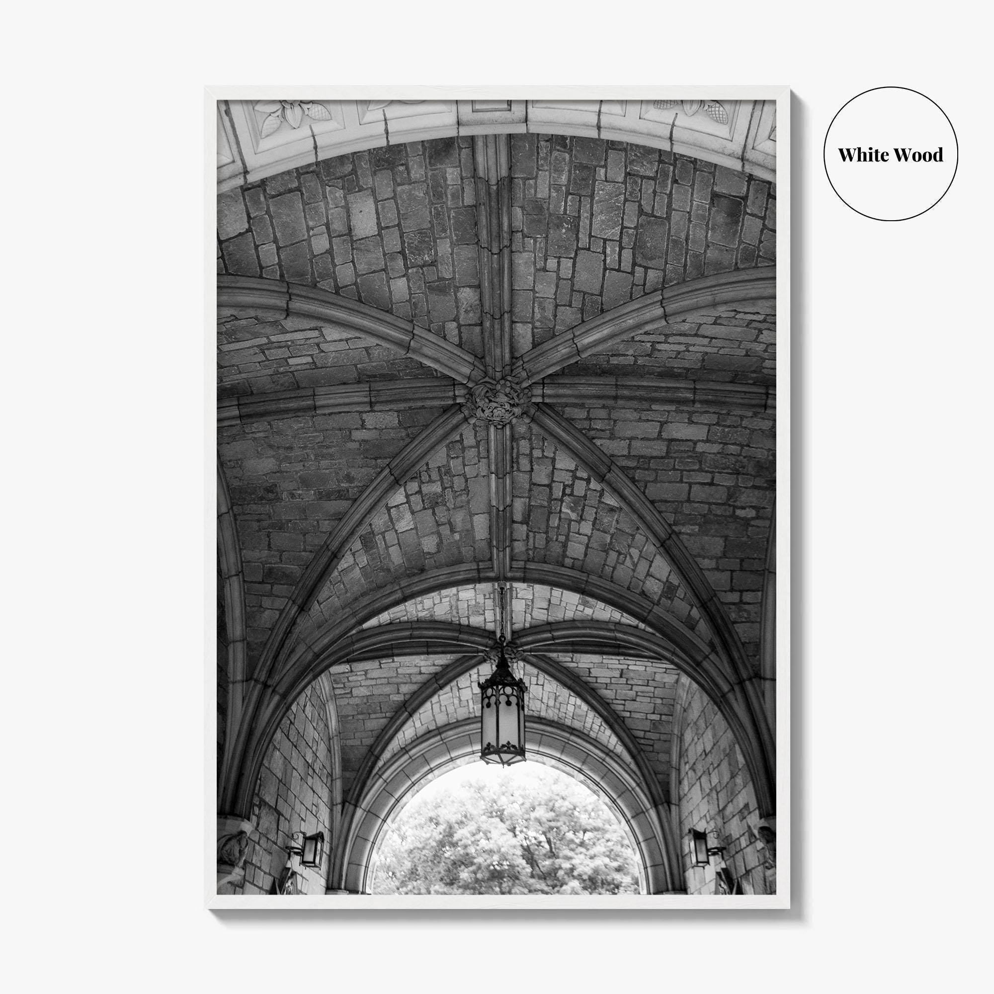 Ann Arbor Black and White Fine Art Photo Print, Law Quad, University Of Michigan