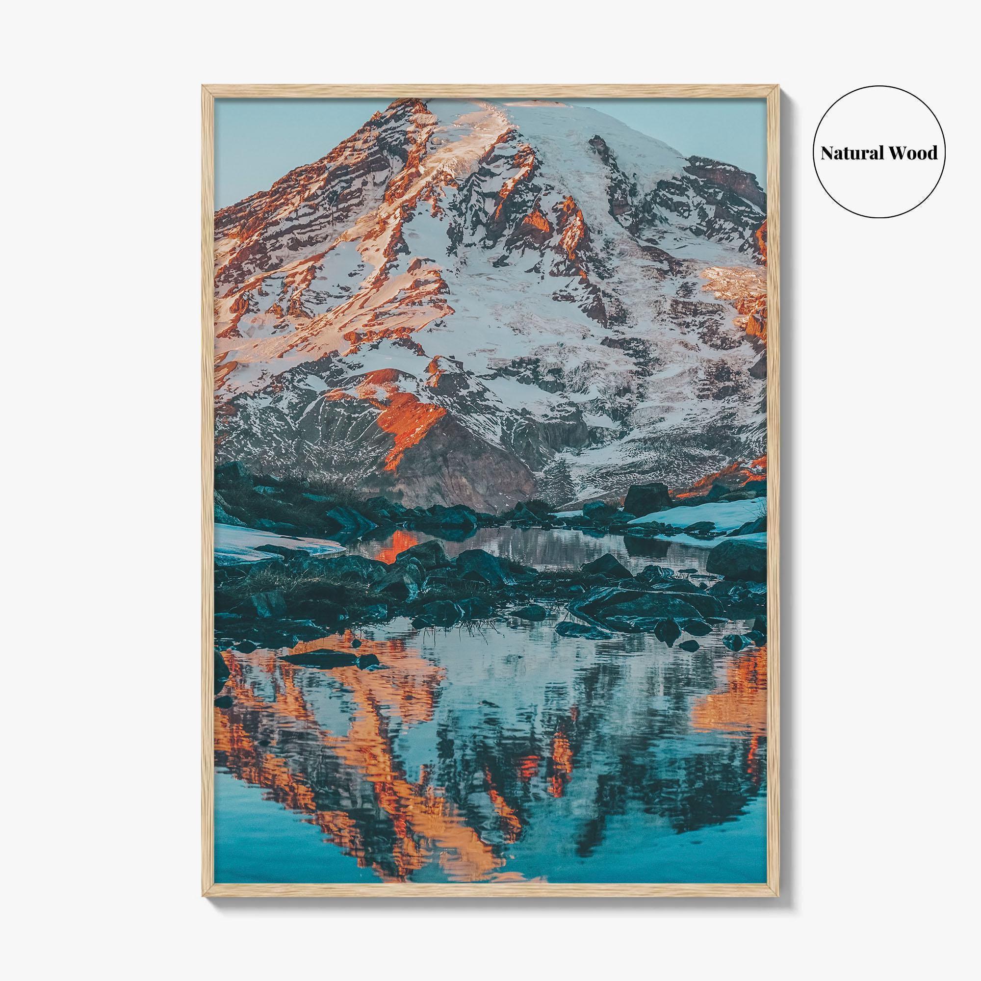 Mount Rainier Fine Art Photo Print, Reflection, Washington, National Park, USA, Poster