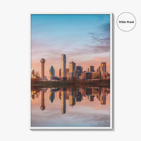 Dallas TX Skyline Fine Art Photo Print, Downtown, Trinity River, Poster, USA