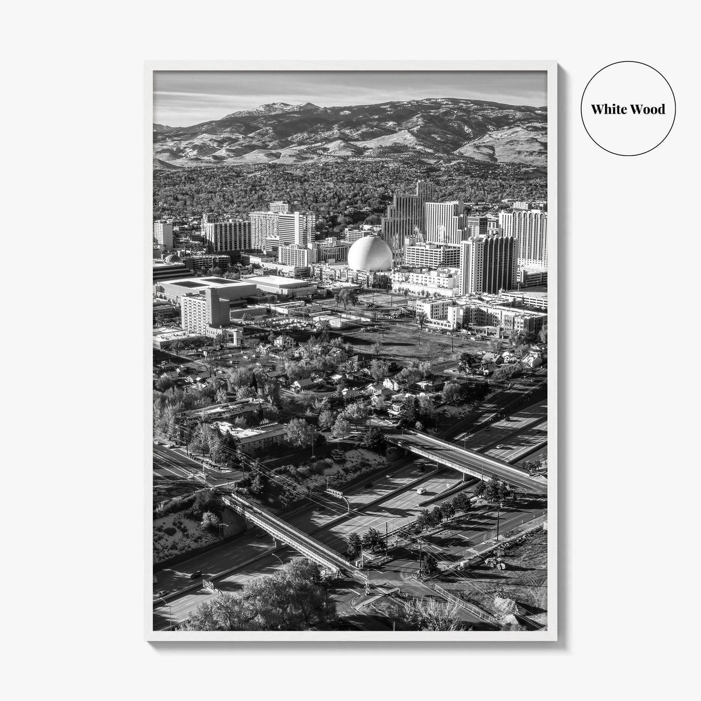 Reno Black and White Fine Art Photo Print, Nevada Casino Poster, USA Art
