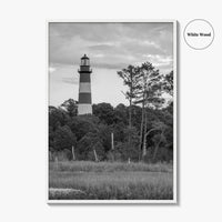 Chincoteague Black and White Fine Art Photo Print, Assateague Lighthouse, Virginia Poster