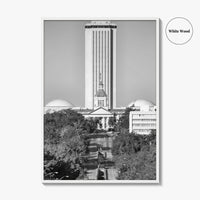 Tallahassee Black and White Fine Art Photo Print, Florida Capitol Buildings, Florida Poster