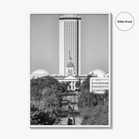 Tallahassee Black and White Fine Art Photo Print, Florida Capitol Buildings, Florida Poster