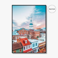 Annapolis Fine Art Photo Print, Maryland USA, Main Street State House, Wall Decor Poster