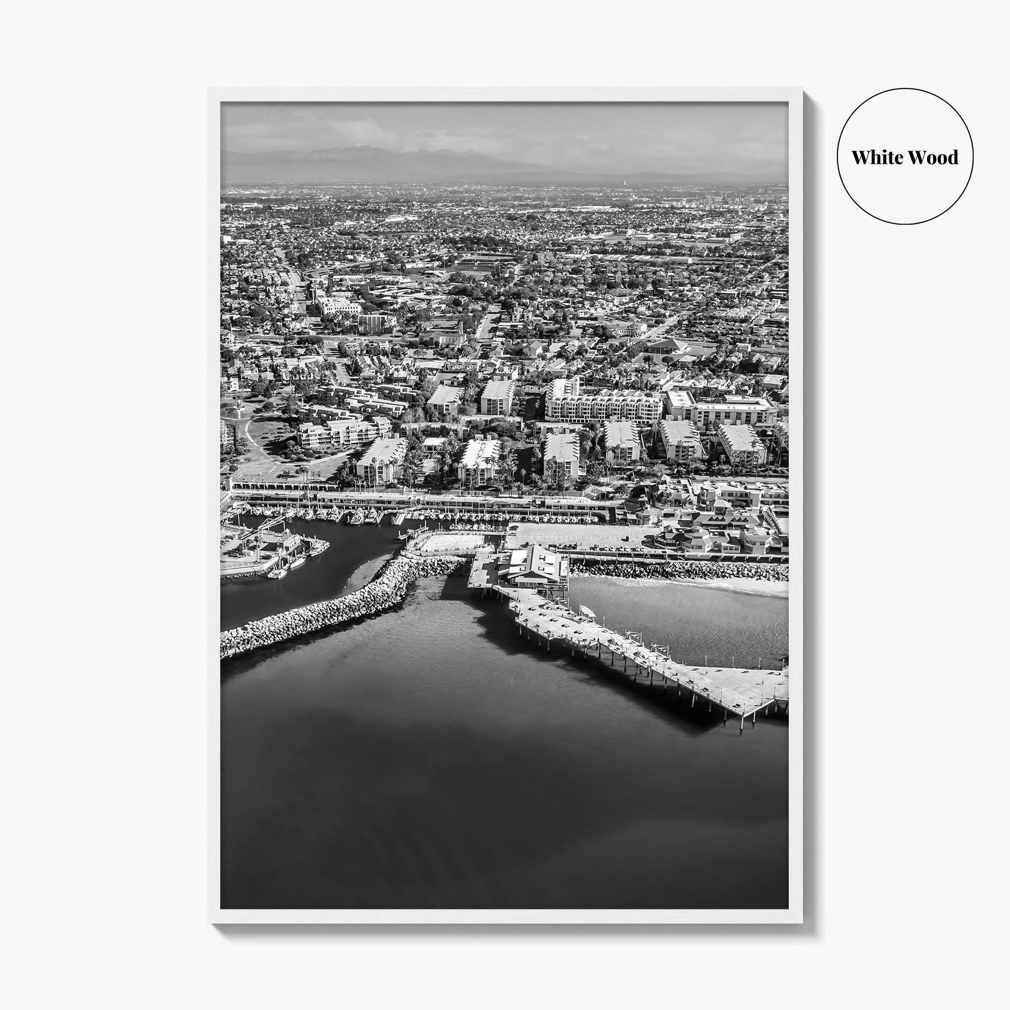 Redondo Beach Black and White Fine Art Photo Print, Los Angeles Pier, California Poster