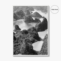 Ha Long Bay Black and White Fine Art Photo Print, Vietnam Poster