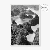 Ha Long Bay Black and White Fine Art Photo Print, Vietnam Poster