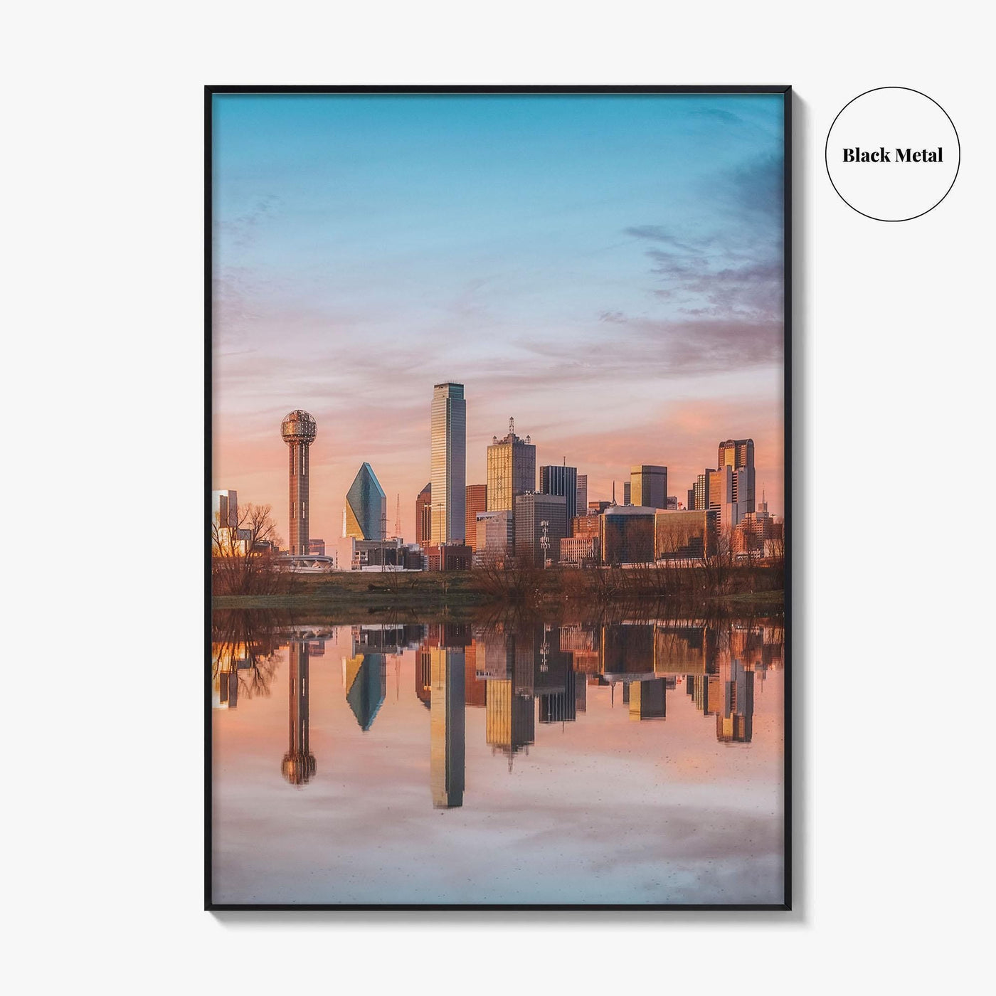 Dallas TX Skyline Fine Art Photo Print, Downtown, Trinity River, Poster, USA