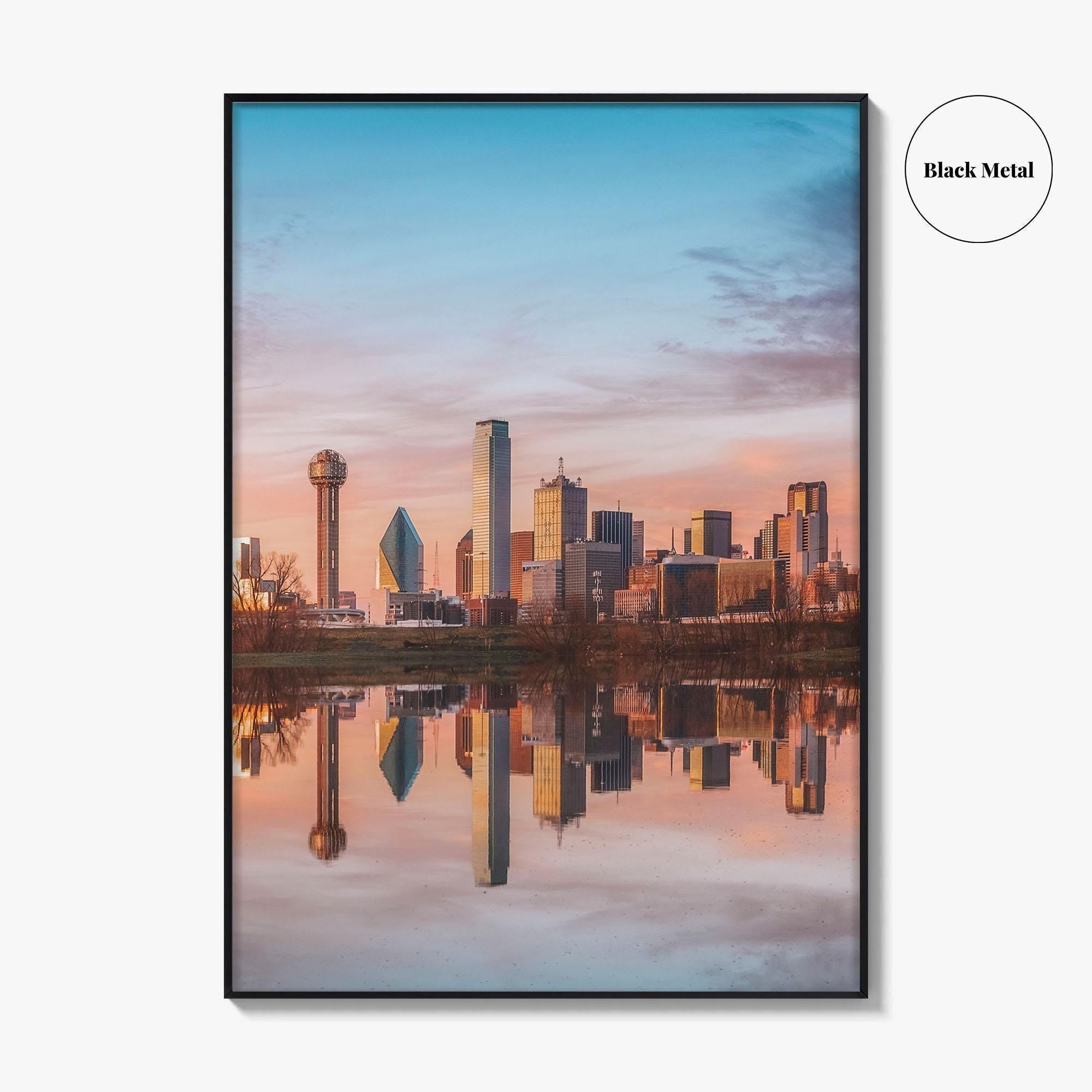 Dallas TX Skyline Fine Art Photo Print, Downtown, Trinity River, Poster, USA