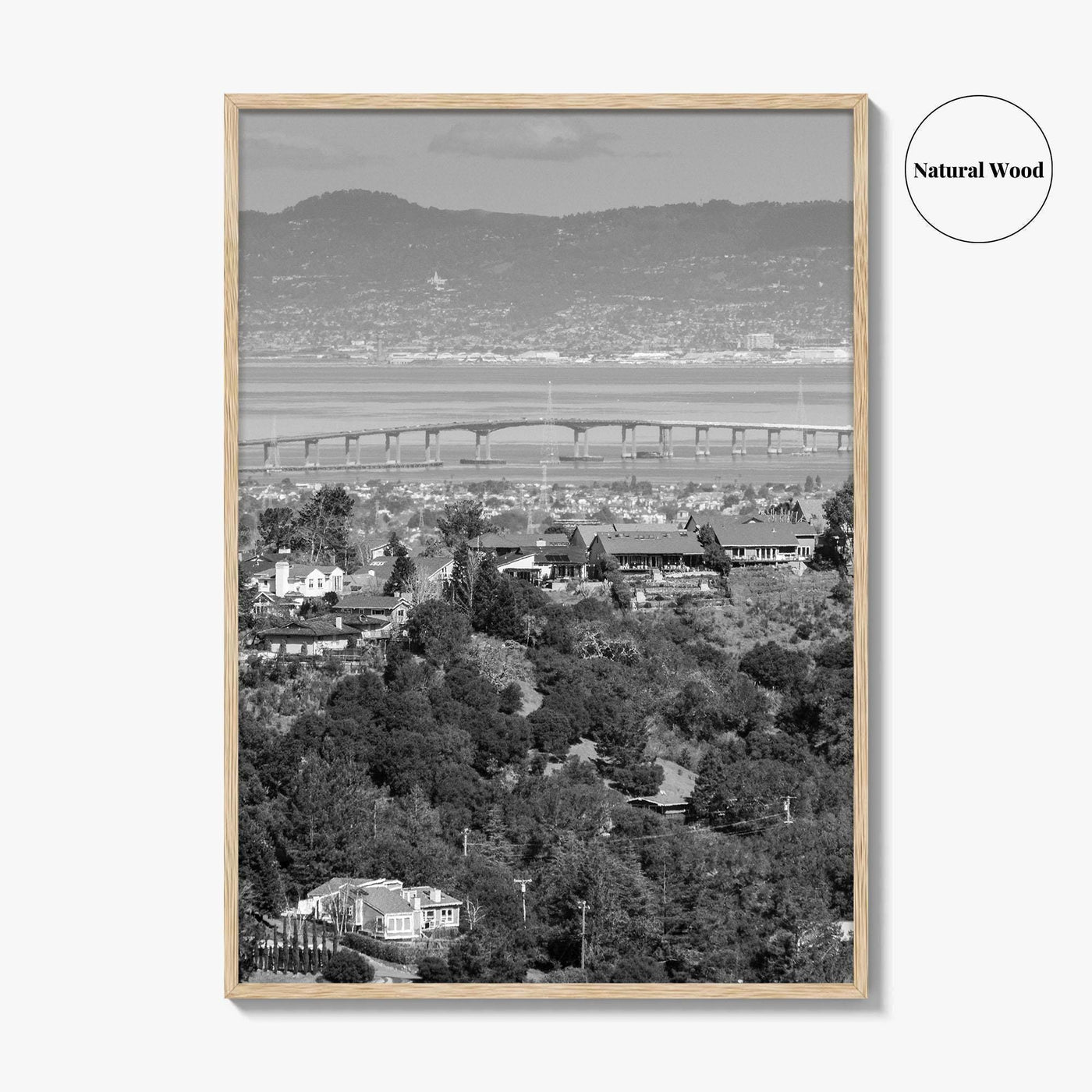 San Mateo Black and White Fine Art Photo Print, Bay Area California Poster