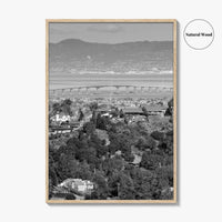 San Mateo Black and White Fine Art Photo Print, Bay Area California Poster