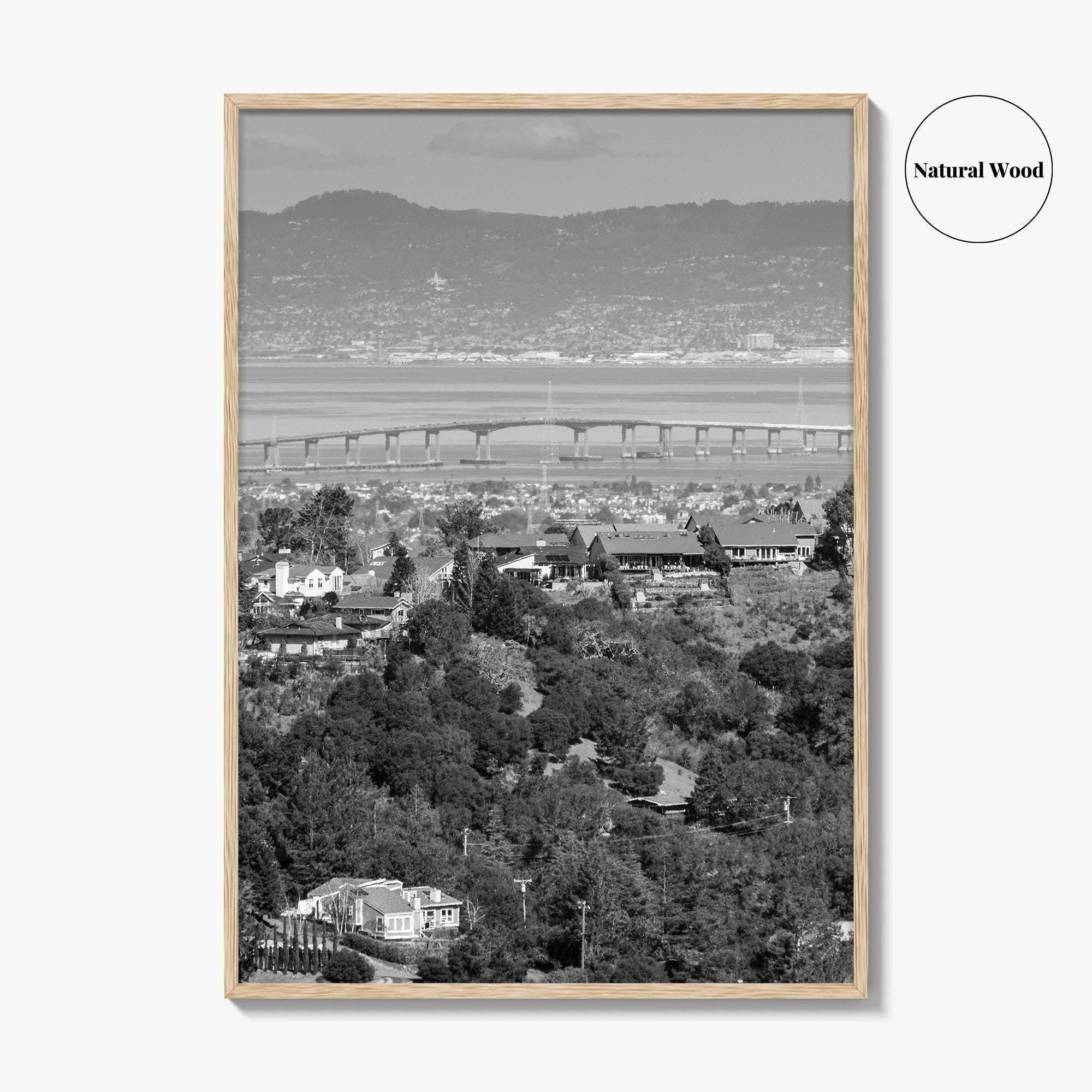 San Mateo Black and White Fine Art Photo Print, Bay Area California Poster